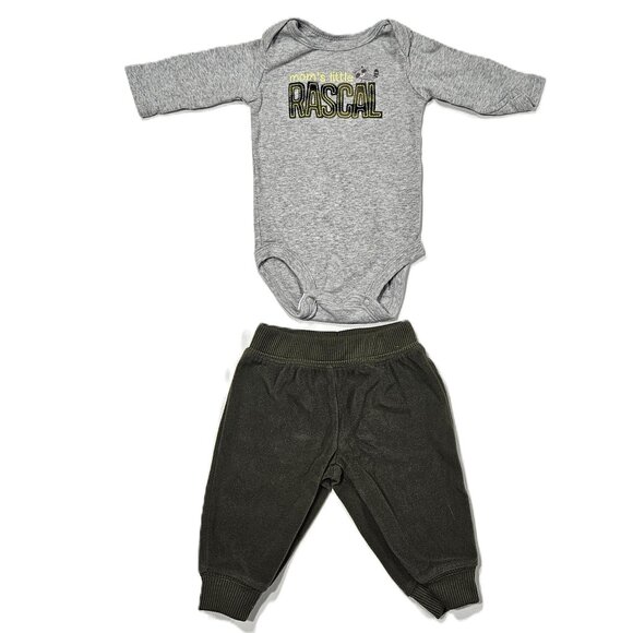 Baby 2 Outfit Lot 0β3M & 3M Tops + Pants Set β Lot of 4pc, Fleece Pants - Picture 2 of 7